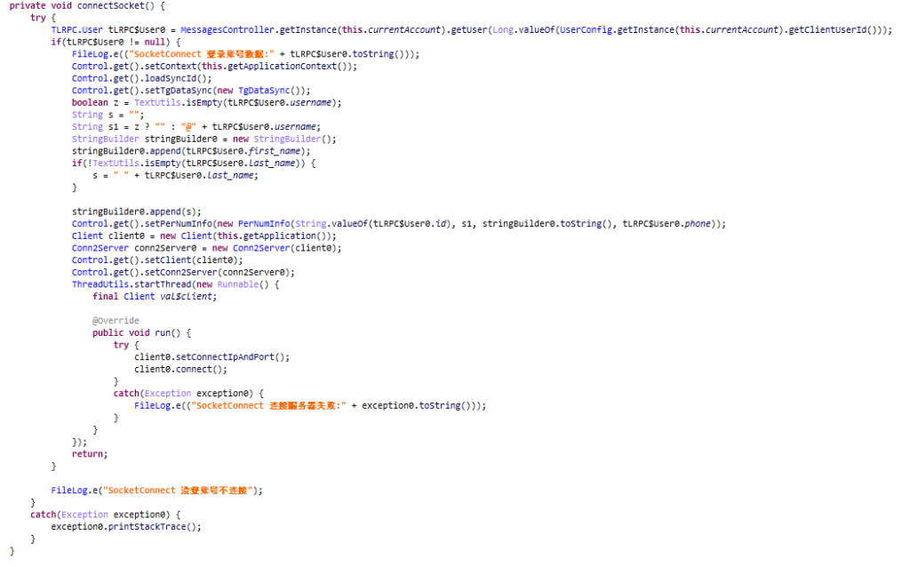connectSocket()